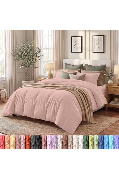 Utopia Bedding طقم غطاء لحاف مقاس كوين - غطاء لحاف واحد مع 2 غطاء وسادة - 3 ق...
