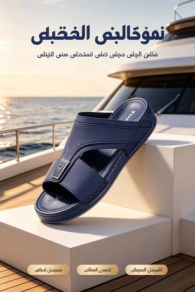 Saudi Step High-Quality Anatomical Men's Slippers - Unique Material Lightweig...