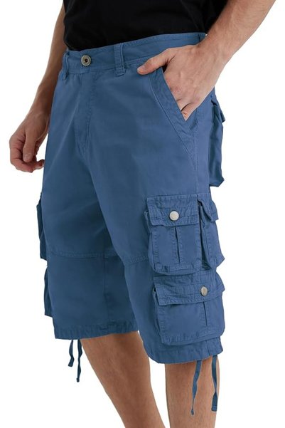 GENERAL YGREYG Mens Cargo Shorts Long Capri Below The Knee Shorts 3/4 Relaxed...