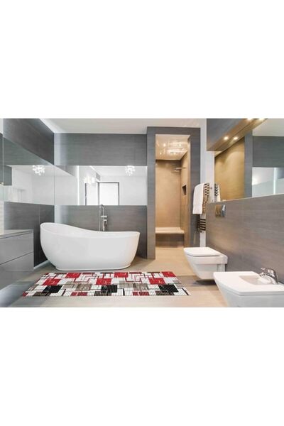 REVE Rectangular Shape Anti-Slip Bath Mat Multicolor 180 x 65cm AS7076