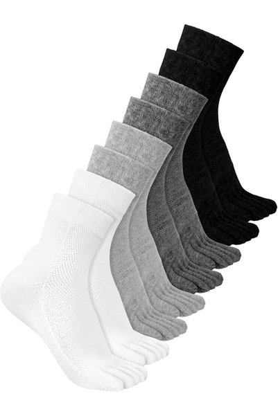 GENERAL Bencailor 4 Pair Women Five Toe Socks Cotton Toe Socks Athletic Runni...