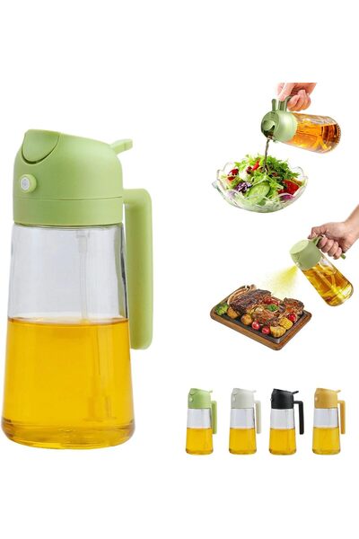 Arabest 2-in-1 Oil Dispenser & Sprayer, Fine Mist Nozzle, 16 oz/470 ml, Green...