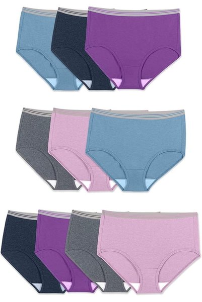 Fruit of the loom womens Tag Free Cotton Brief Panties (Regular & Plus Size) ...