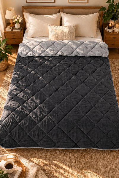 Cottessia Home لحاف ويلسوفت فاخر مزدوج الجوانب مقاس 155x215 للاستخدام في 4 مواسم
