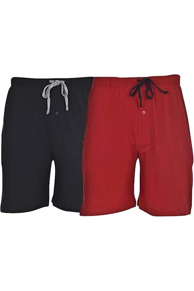 HANES Mens 2 Pack Cotton Sleep Short, 7.5" Inseam, Comfortable and Breathable...