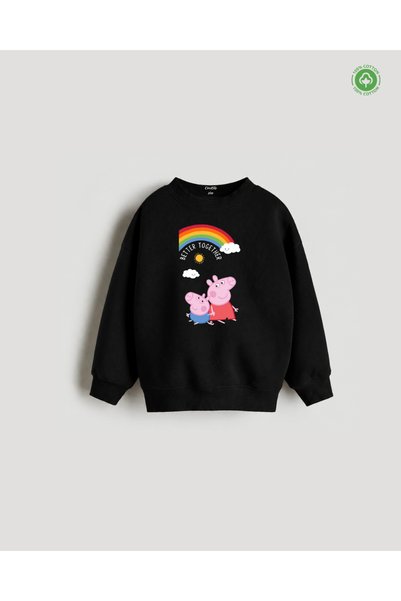 cirokids Παιδικό φούτερ από βαμβάκι με στάμπα Peppa Pig, Unisex, με λαιμόκοψη...
