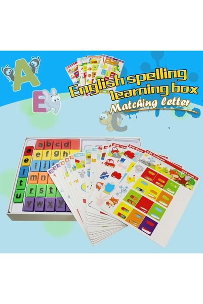 Generic Kids EDucatisonal Тоу Learning English Word Card Matching Letter Engl...