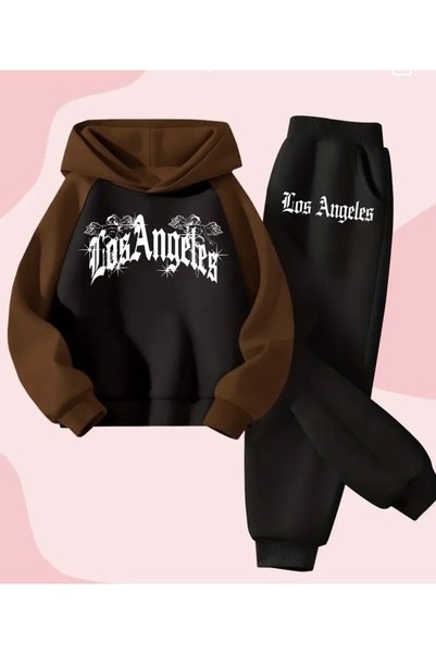 NIGRUM PARDUS Hooded Los Angeles Printed 100% Cotton 3 Yarn Winter Color Tran...