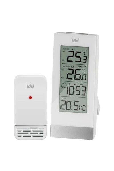 KRONTALER Stație Meteo Digitală cu Senzor Exterior fără Fir, Ceas, Calendar ș...
