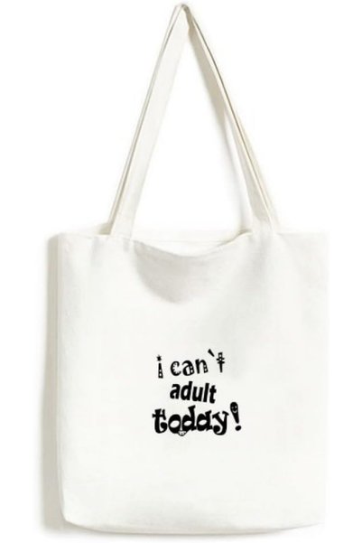 GENERAL English Word Design Adult Today Tote Canvas Bag Shopping Satchel Casu...