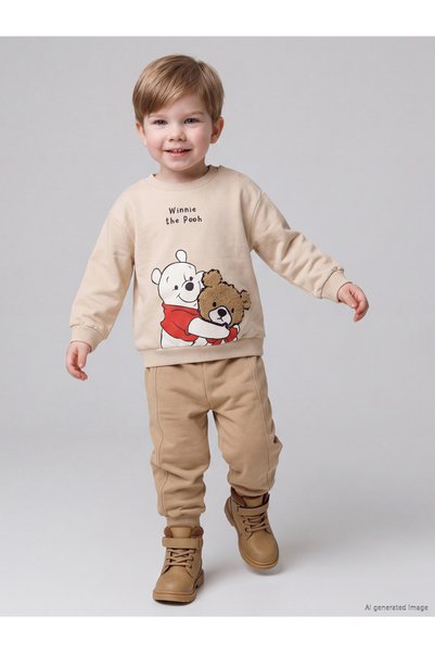 LC Waikiki طقم LCW baby Beige Winnie The Pooh للأولاد من NEVAVM