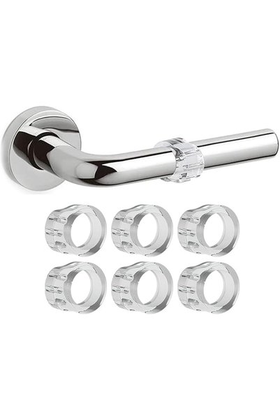 X SPRING Handle Bumper, 6 Piece Transparent Door Handle Guards, Soft Silicone...