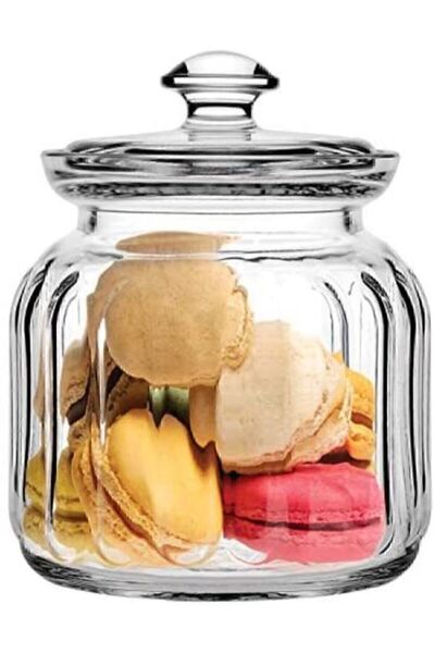 BENİMER Viva 6-Piece Glass Jar - Glass Storage Container 1 Piece 900Cc Fma05051