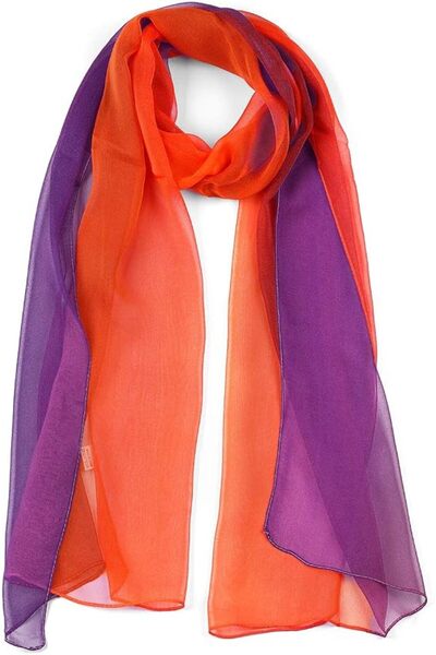 uxcell Long Chiffon Light Wedding Scarf Silky Gradient Color Party Shawl Spri...