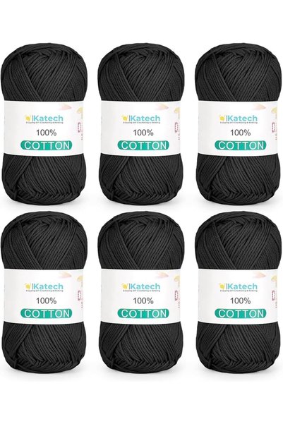 KATECH Pure Cotton Yarn for Crocheting & Knitting – Soft Sport Weight CYC #2,...
