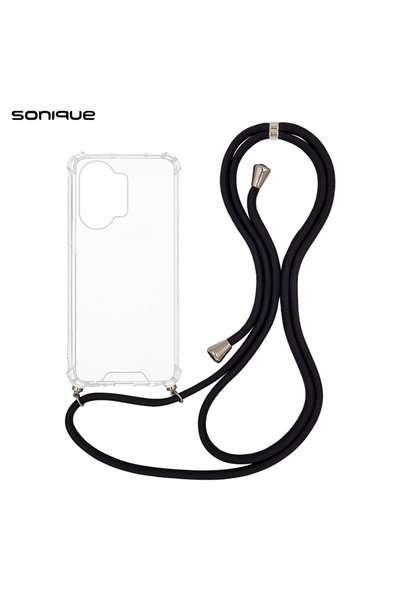Sonique Θήκη Σιλικόνης με Κορδόνι Armor Clear Xiaomi Poco X8 Pro Max 5G Μαύρο