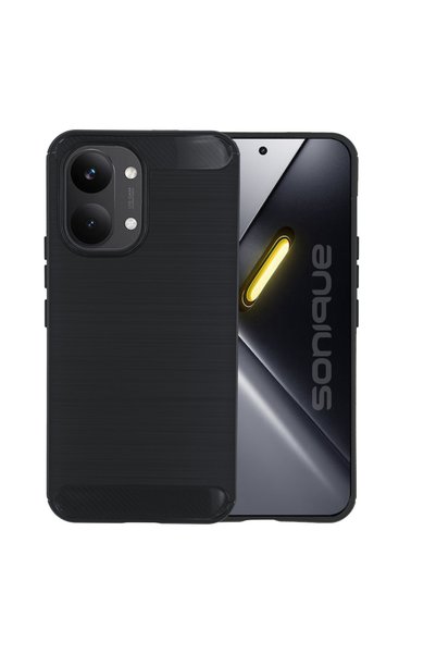 Sonique Θήκη Σιλικόνης Carbon Brushed Xiaomi Poco X8 Pro Max 5G Μαύρο