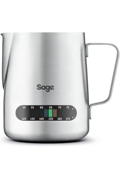sagemodeshop إبريق حليب من الفولاذ المقاوم للصدأ المصقول مع تحكم في درجة الحر...