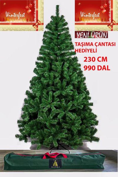 Winterfest Yılbaşı Ağacı 230 cm 990 Dal Özel Üretim Taşıma Çantalı Yeni Ürün