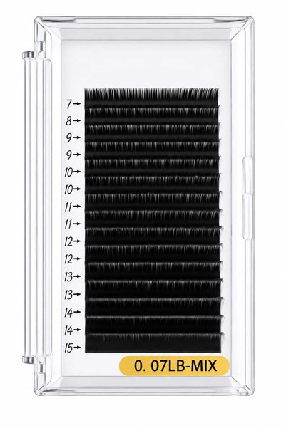 Glamura Lashes Επεκτάσεις Βλεφαρίδων Mix Professional – Καμπυλότητα LB (0.07 ...