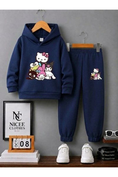 NC Nicee Clothes Παιδικό Σετ Φόρμας Unisex (Εκτύπωση Hello Kitty Χειμερινή)