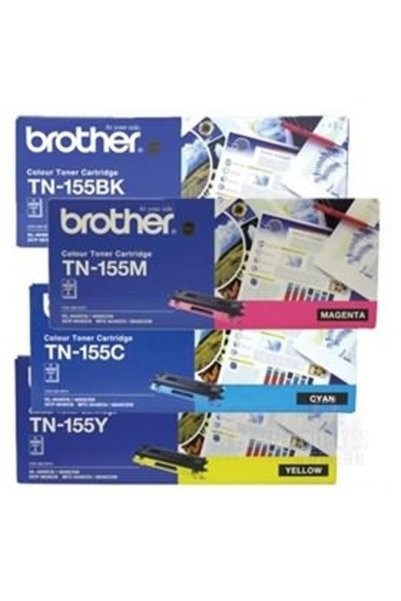 Brother 4 Pack Genuine TN-155 Toner Cartridge Set High Yield