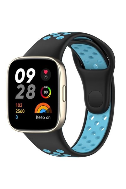 XGSM Curea din silicon pentru Xiaomi Redmi Watch 3, Negru/Albastru