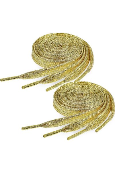 TERRIFI Metallic Glitter Shoe Laces for Sneakers and Athletic Shoes, 2 Pairs ...