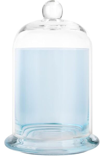 rejomiik Qtip Holder Glass Apothecary Jars with Lids Bathroom Storage Purple