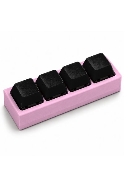 3DONE MODELS Clicker antistres cu 4 taste, printat 3D, baza roz sakura mat, t...