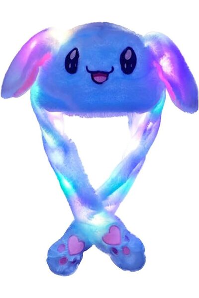 KASTWAVE Funny Plush Rabbit Hat Ear Moving Jumping Hats, Cute LED Animal Bean...