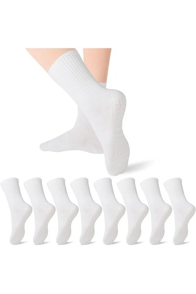 TERRIFI Pilates Socks with Grips for Women, Non Slip Yoga Barre Socks with Co...