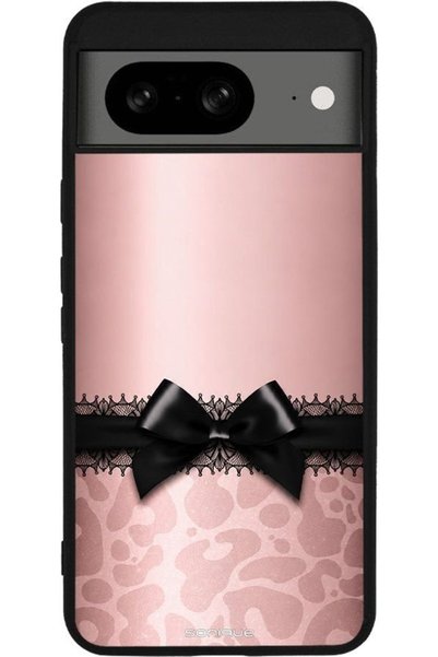 Sonique Θήκη Σειράς Diva για Google Pixel 8 5G Λεοπάρ Φιόγκος - Ροζ