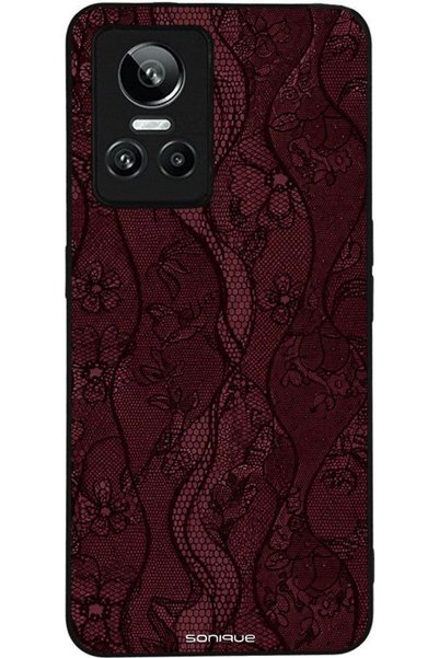 Sonique Θήκη Σειράς Diva για Realme Gt Neo 3 5G Βουργουνδί Ροζ Δαντέλα