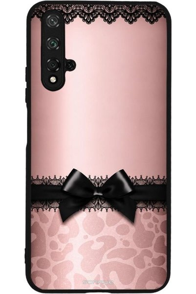 Sonique Θήκη Σειράς Diva για Honor 20 / Nova 5T Λεοπάρ Φιόγκος - Ροζ