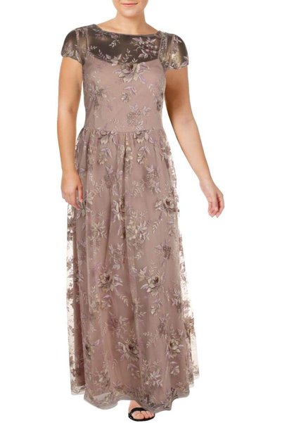 Alex Evenings Women's Long Cold Shoulder Mother of The Bride Dress (Petite an...