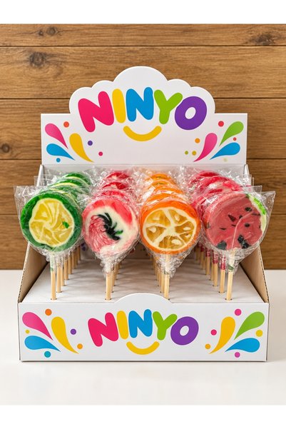 Ninyo 10’lu Lolipop Şeker 🍭 | Renkli Çocuk Şeker Paketi 🎁 Parti & Doğum Günü