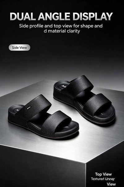 Alnoor Global Store صنادل رجالية جلدية مريحة بتصميم مريح للقدم، واسعة عند الأصابع، ناعمة ومبطنة، خفيفة الوزن، قابلة للتهوية، مضادة للانزلاق، صنادل كاجوال