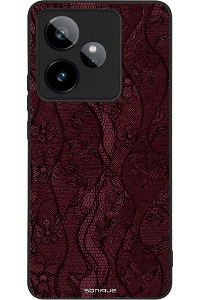 Sonique Θήκη Σειράς Diva για Realme Gt 7 5G / Realme Gt 7T 5G Μπορντό Δαντέλα