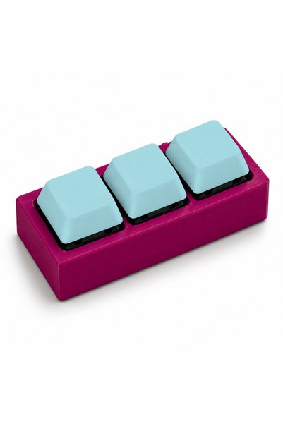 3DONE MODELS Clicker antistres cu 3 taste, printat 3D, baza mov pruna mat, ta...
