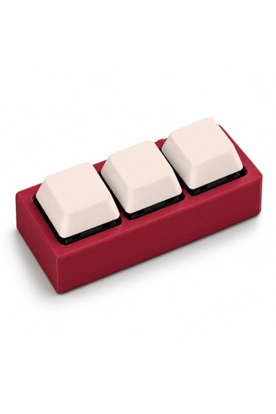 3DONE MODELS Clicker antistres cu 3 taste, printat 3D, baza rosu bordo, taste...