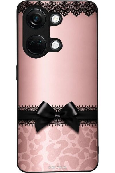 Sonique Θήκη Σειράς Diva για Oneplus Nord 3 5G Λεοπάρ Φιόγκος - Ροζ