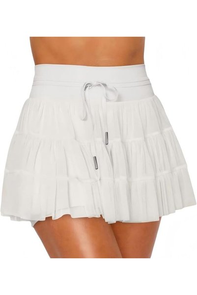KASTWAVE High Waisted Ruffled Skort Skirt for Women, Pleated Tennis Skirt Wit...