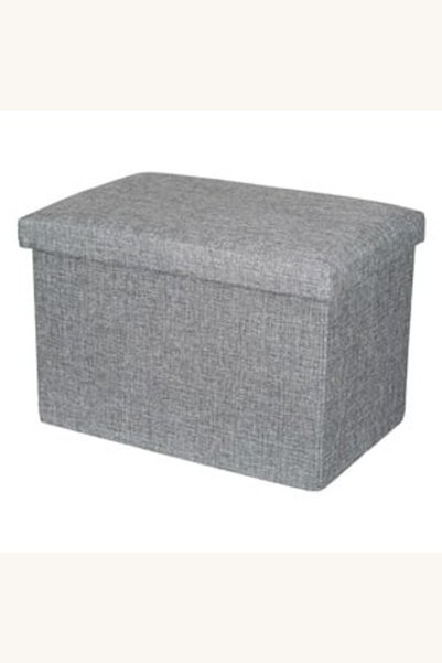 Comerivo Taburet gri cu depozitare 45x30x30cm - loc de asezare si organizare