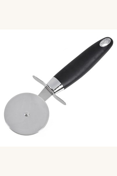 Comerivo Cutit pizza otel inoxidabil lama lata 21cm maner negru
