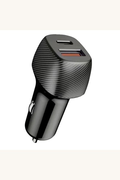Comerivo Adaptor rapid pentru masina 48W cu USB si Type-C, negru - 2 dispozit...