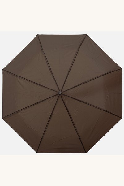 Comerivo Umbrelă pliabilă cu deschidere manuală, maro, cu husă, lungime 53 cm