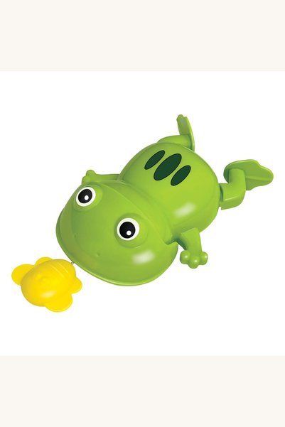 Comerivo Broscuta inotatoare de baie cu albinuta, verde lime, 13cm