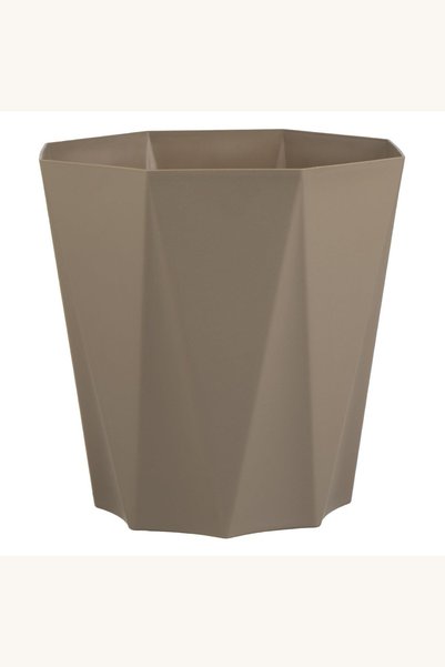 Comerivo Ghiveci octogonal mocca pentru flori, plastic 20x20x19,5cm