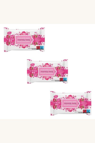 Comerivo Servetele umede cu aroma de flori pentru maini si corp - set 3x80 buc